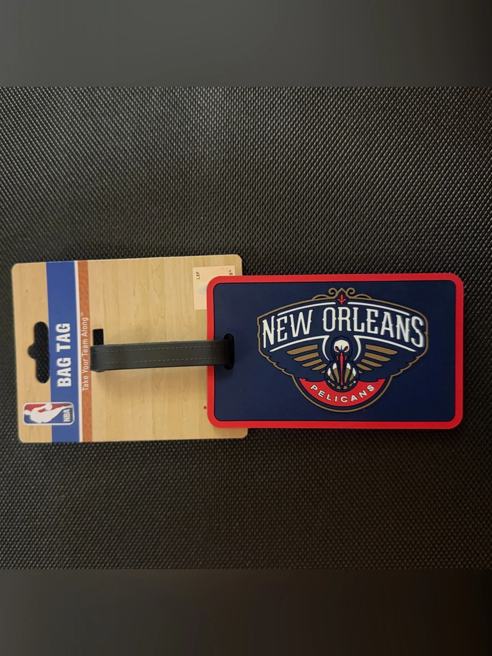 NBA New Orleans Pelicans Navy and Red Luggage Tag